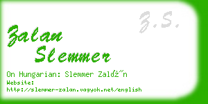 zalan slemmer business card